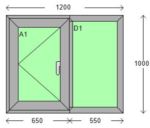 PVC Grey Side Opening Window