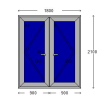 Grey PVC French Door Set