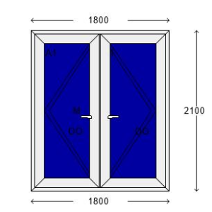 White PVC French Door Set