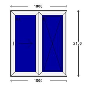 PVC White Sliding Door