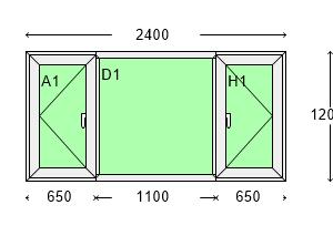 White PVC Double Sided Opening