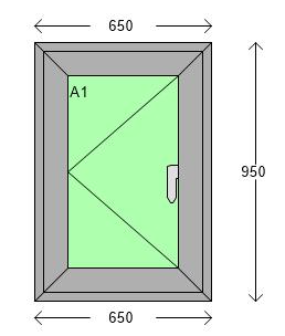 Grey PVC Full Opening Window
