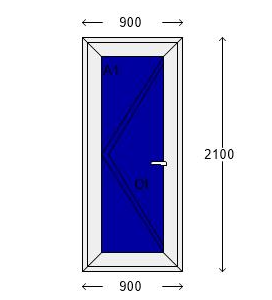 White PVC Full Glass Door