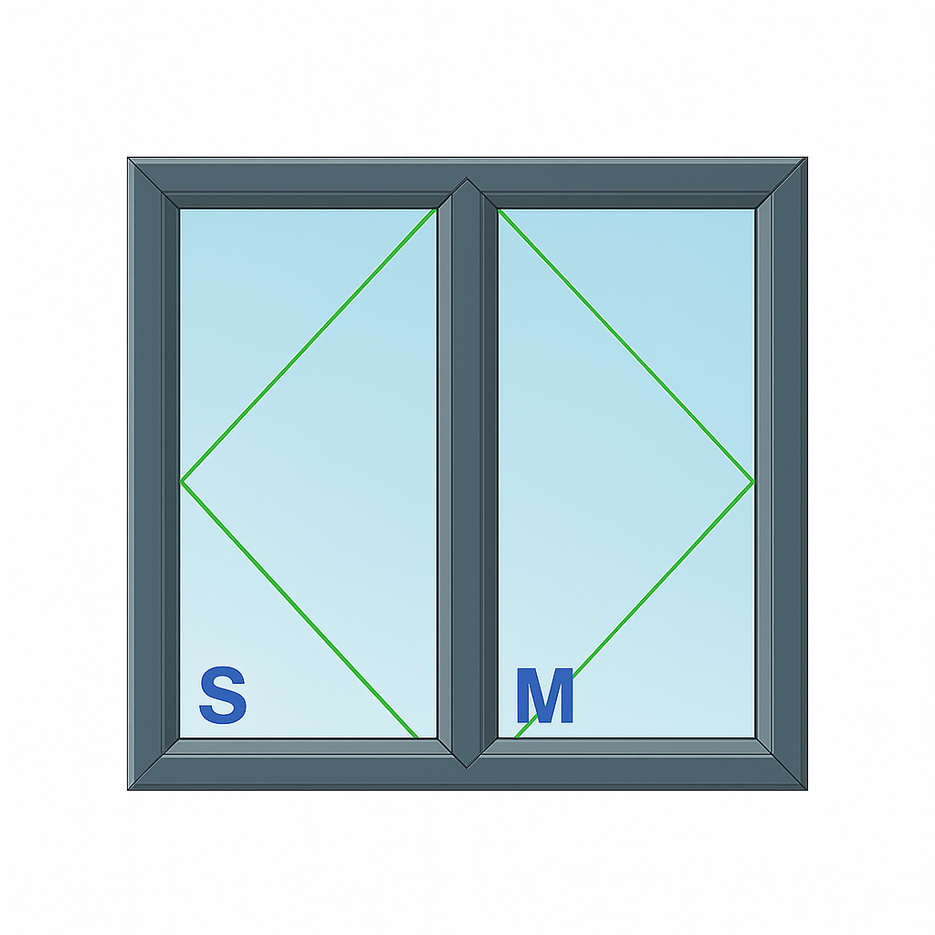 Grey PVC French Door Set
