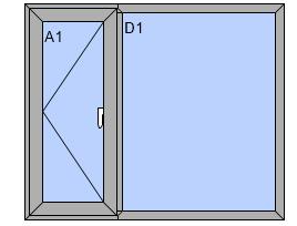 PVC Grey Side Opening Window