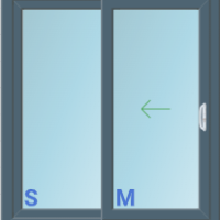 Grey PVC Sliding Doors