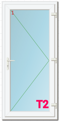 White PVC Full Glass Door