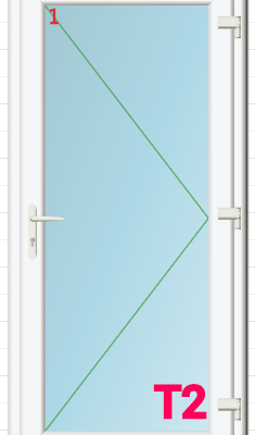 White PVC Full Glass Door