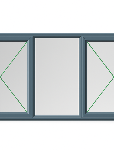 Grey PVC Double Sided Window