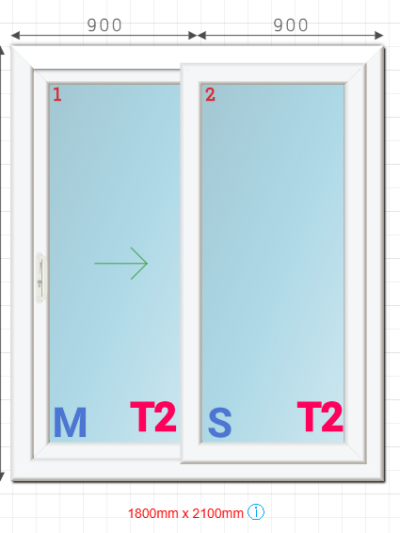 White PVC Sliding Doors