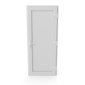 White PVC Full Glass Door