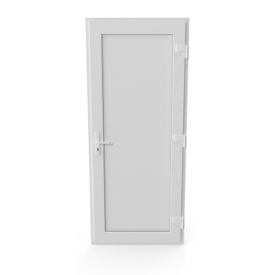 White PVC Full Glass Door
