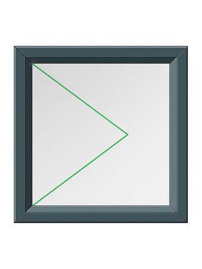 Grey PVC Full Opening Window