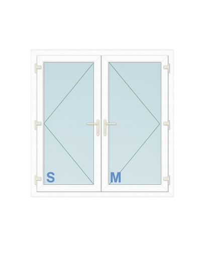 White PVC French Doors