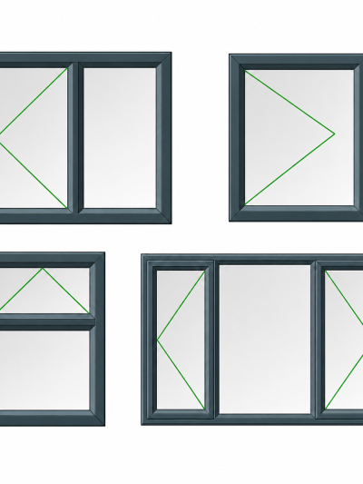 Grey PVC Windows